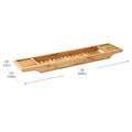 Mind Reader Bathtub Tray, Shower Organizer, Bathroom Accessory, Wood Tray, Rayon from Bamboo, Brown