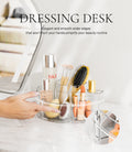Acrylic Makeup Organizer, Compartments Clear Bathroom Organizers and Storage for Vanity Skincare Beauty Countertop Desk,Cosmetic Display Case for Perfume Lipstick Brush in Bedroom Dresser Top