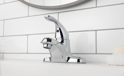 Mainstays 4" Centerset Single Handle Bathroom Sink Faucet with Pop-up Assembly in Chrome