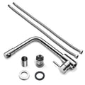 Coliware Kitchen Sink Faucet Brushed Nickel Bar Faucet 360° Swivel Single Handle Stainless Steel Kitchen Faucets
