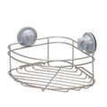 Satin Nickel Steel Corner Shower Basket, Better Homes & Gardens, 1 Shelf, Suction/Adhesive