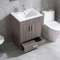 Walsport 24" Luxurious Bathroom Vanity with Sink Combo/Mirror/Faucet Vanities Set Cabinet,Modern Bathroom Vanity Cabinet with Pop Up Drain,Wood Color