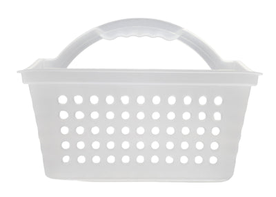 Mainstays Small Portable Shower Caddy Frost Plastic