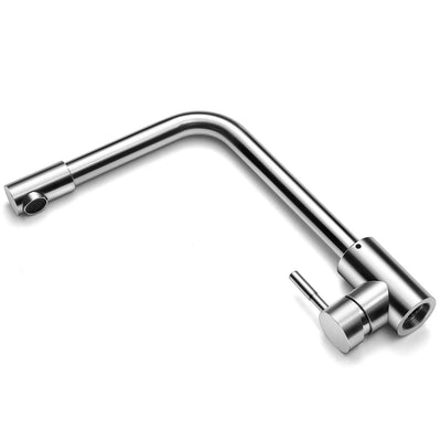 Coliware Kitchen Sink Faucet Brushed Nickel Bar Faucet 360° Swivel Single Handle Stainless Steel Kitchen Faucets