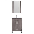 Walsport 24" Luxurious Bathroom Vanity with Sink Combo/Mirror/Faucet Vanities Set Cabinet,Modern Bathroom Vanity Cabinet with Pop Up Drain,Wood Color