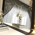 BEAUTYPEAK Bathroom Mirror 24x36 inch, Modern Round Corner Vanity Wall Mirror,Black