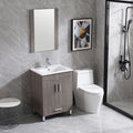 Walsport 24" Luxurious Bathroom Vanity with Sink Combo/Mirror/Faucet Vanities Set Cabinet,Modern Bathroom Vanity Cabinet with Pop Up Drain,Wood Color