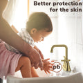 KINGTACK Bathroom Sink Faucet, 4 inch Brushed Gold Bathroom Faucets with Pop-up Drain and Supply Lines, Stainless Steel 2-Handle Centerset Faucet for Bathroom Faucet 3 Hole