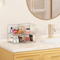 Stackable Makeup Storage Drawers, Vtopmart 4 Pack Acrylic Bathroom Organizers, Clear Plastic Storage Bins, 4.4" High