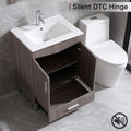 Walsport 24" Luxurious Bathroom Vanity with Sink Combo/Mirror/Faucet Vanities Set Cabinet,Modern Bathroom Vanity Cabinet with Pop Up Drain,Wood Color